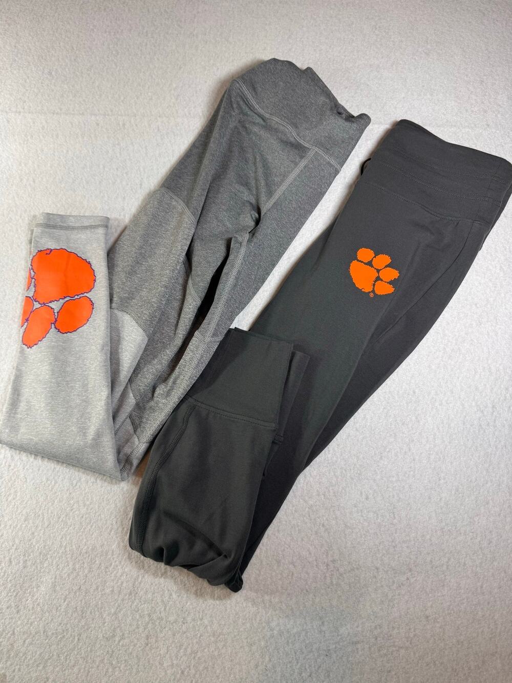 Clemson 2 Leggings Womens M Columbia & M ZooZatz Gray Gameday Athleisure